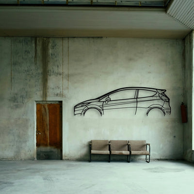 Fiesta MK7 Classic Silhouette Metal Wall Art - Tinvibe