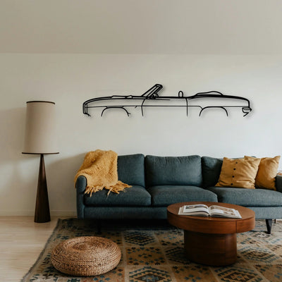 Firebird 1969 Convertible Classic Silhouette Metal Wall Art - Tinvibe