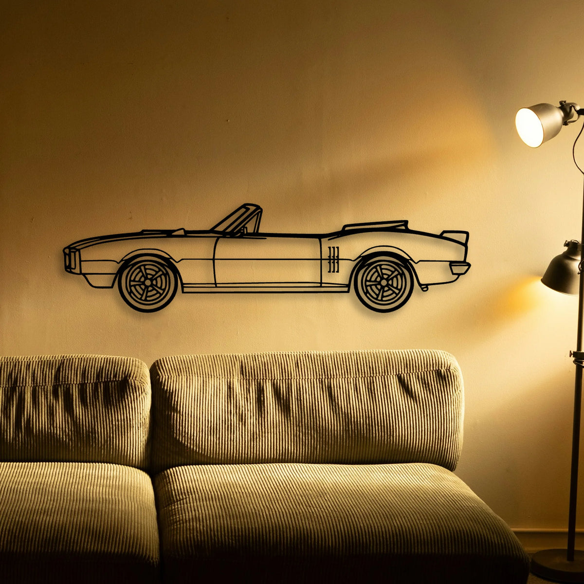 Firebird Convertible Classic Silhouette Metal Wall Art - Tinvibe
