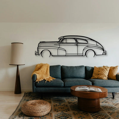 Fleetline 1947 Classic Silhouette Metal Wall Art - Tinvibe