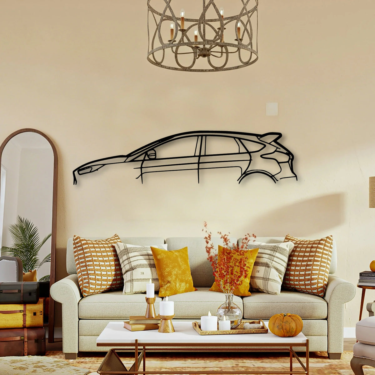 Focus RS Classic Silhouette Metal Wall Art - Tinvibe
