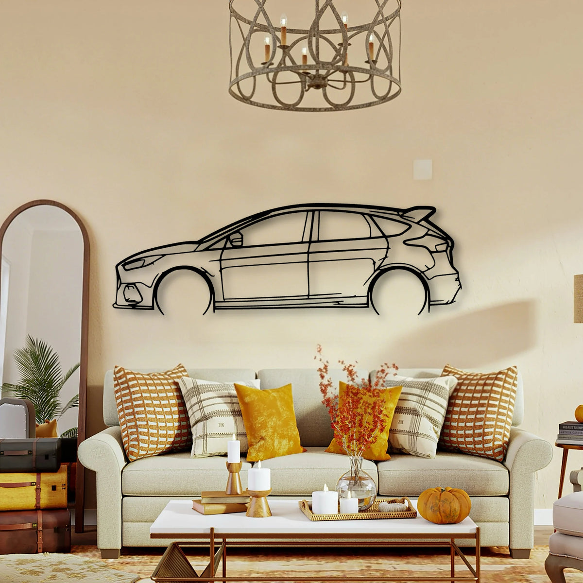 Focus RS 3 Classic Silhouette Metal Wall Art - Tinvibe