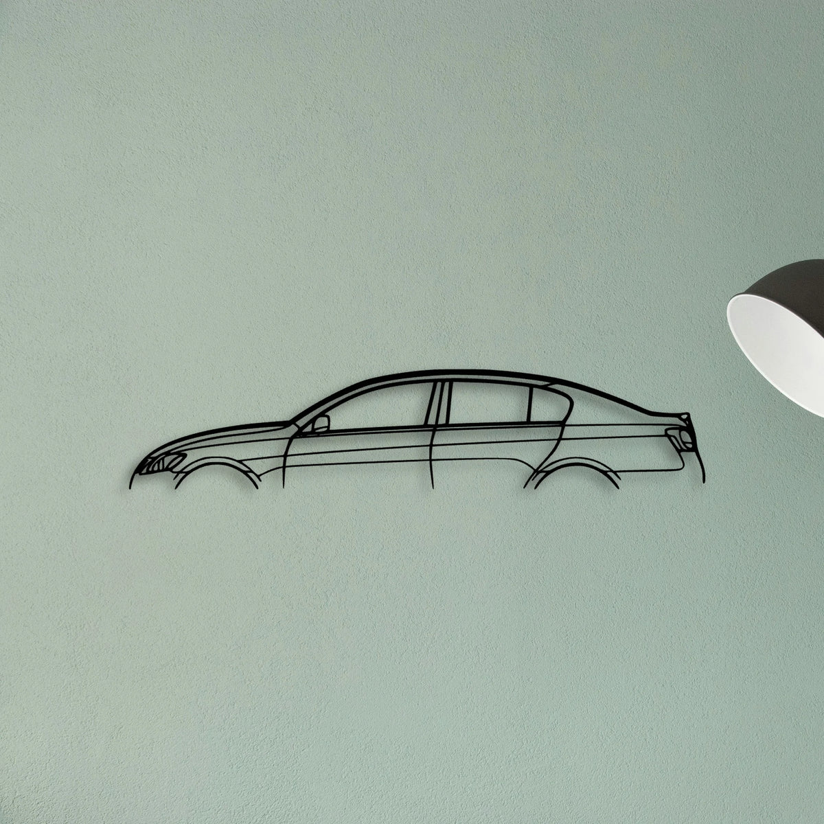 GS 450h 2008 Classic Silhouette Metal Wall Art - Tinvibe
