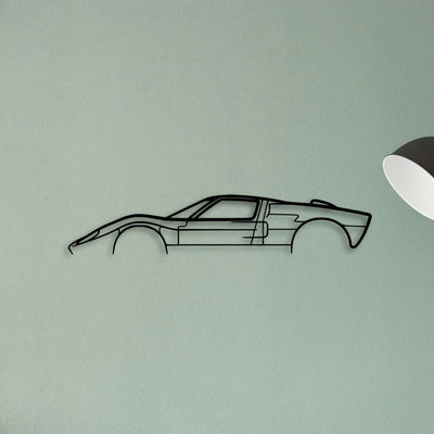 GT 40 Classic Silhouette Metal Wall Art - Tinvibe