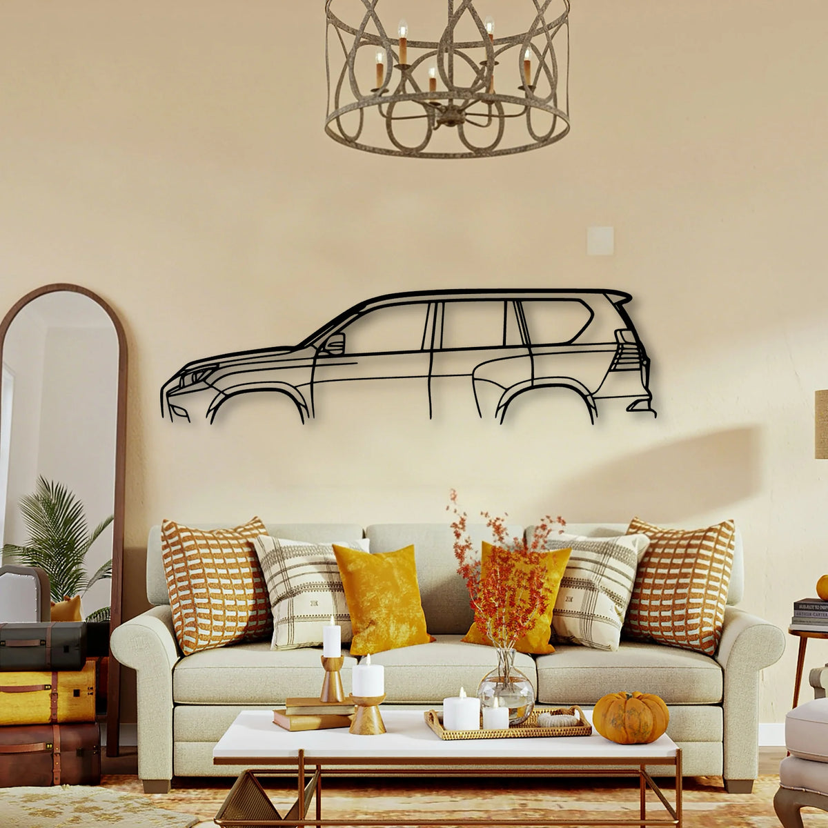 GX460 2018 Classic Silhouette Metal Wall Art - Tinvibe