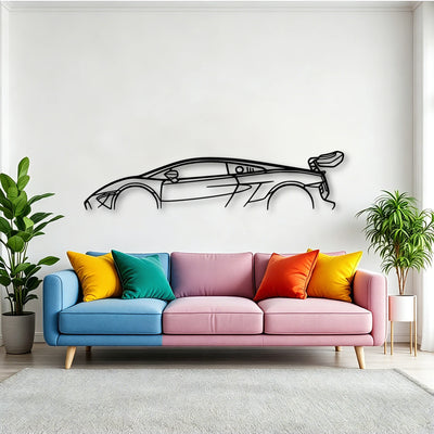 Gallardo Super Trofeo Classic Silhouette Metal Wall Art - Tinvibe