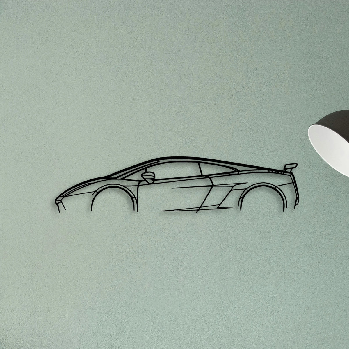 Gallardo Superleggera 2007 Classic Silhouette Metal Wall Art - Tinvibe