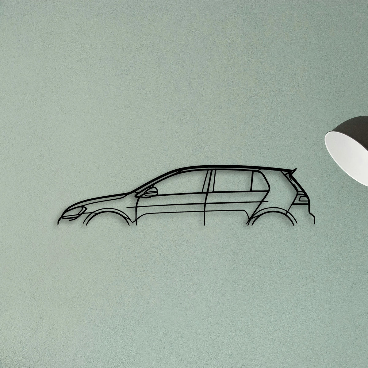 Golf MK7 GTI 2017 Classic Silhouette Metal Wall Art - Tinvibe