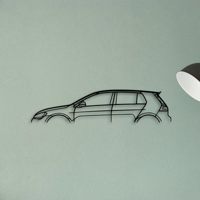 Golf MK7 GTI 2017 Classic Silhouette Metal Wall Art - Tinvibe