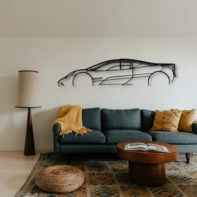 Gordon Murray T50 Classic Silhouette Metal Wall Art - Tinvibe