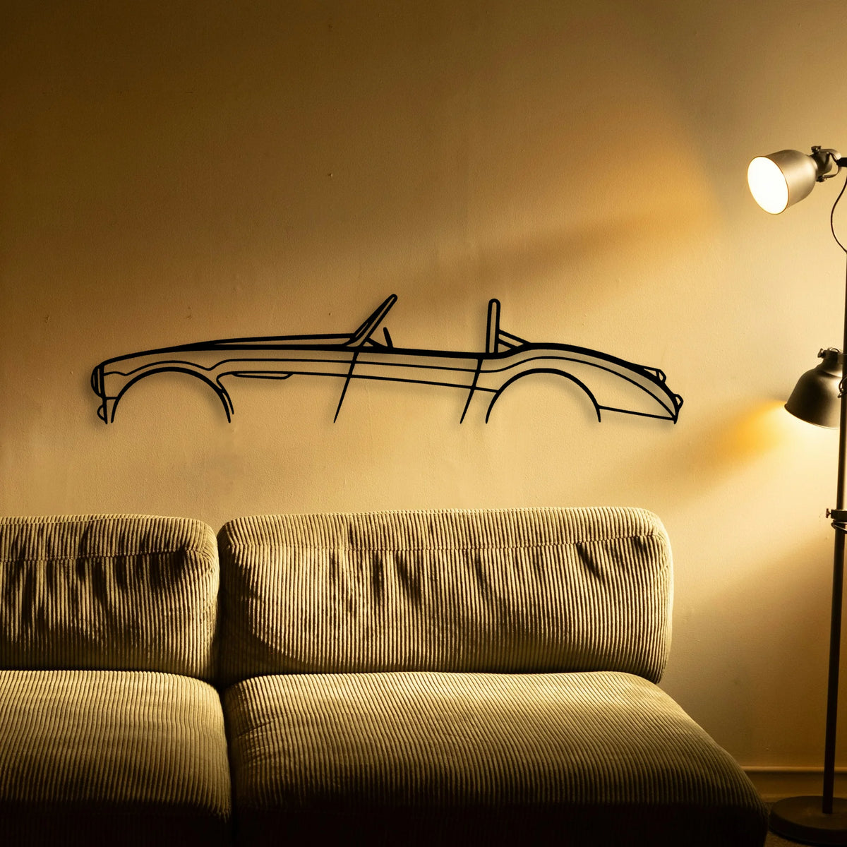 Healey 3000 1960 Classic Silhouette Metal Wall Art - Tinvibe
