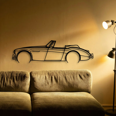 Healey 3000 1966 Classic Silhouette Metal Wall Art - Tinvibe