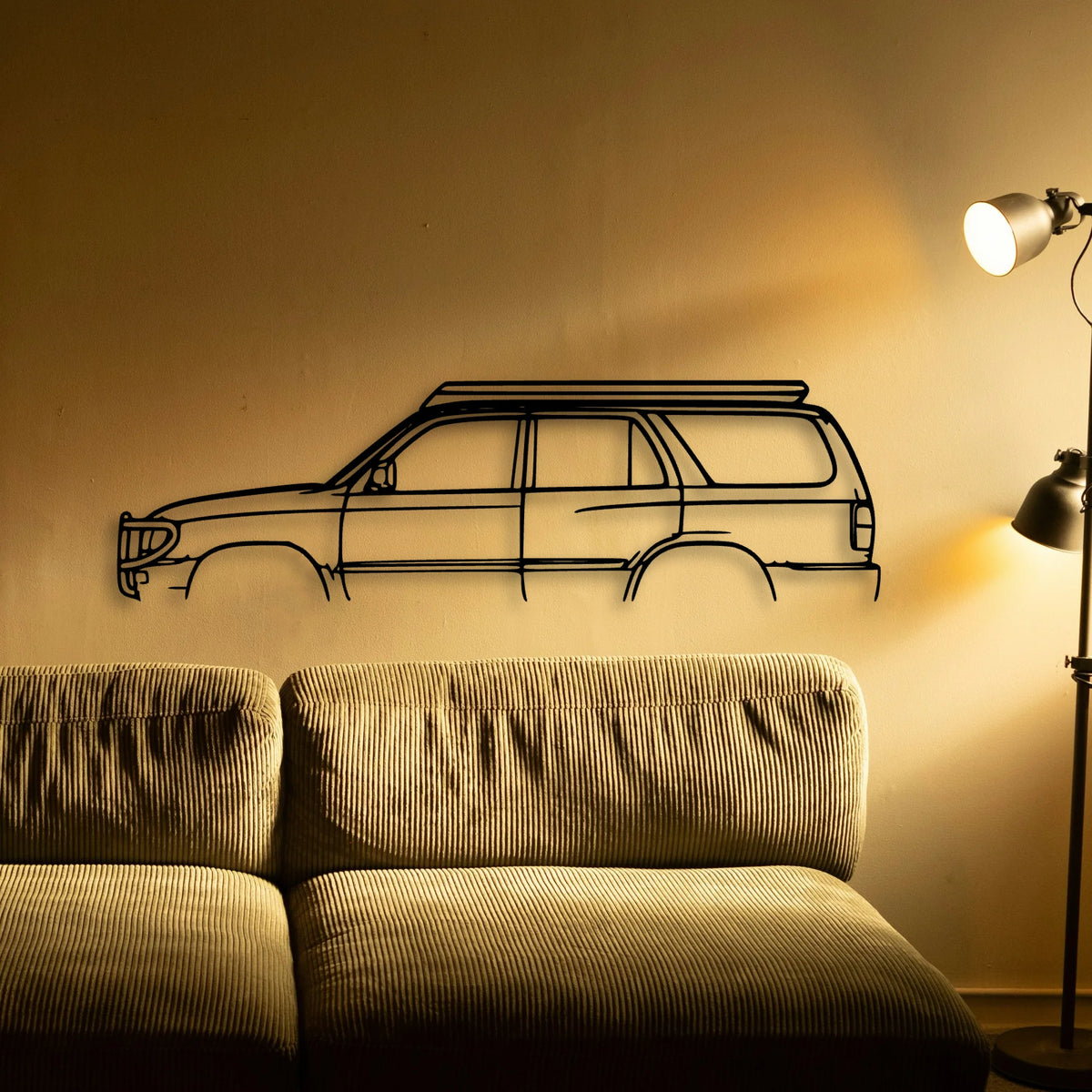 Hilux Surf 1996 Classic Silhouette Metal Wall Art - Tinvibe