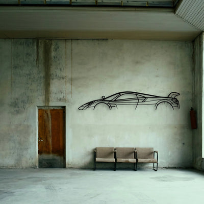Huayra BC Classic Silhouette Metal Wall Art - Tinvibe
