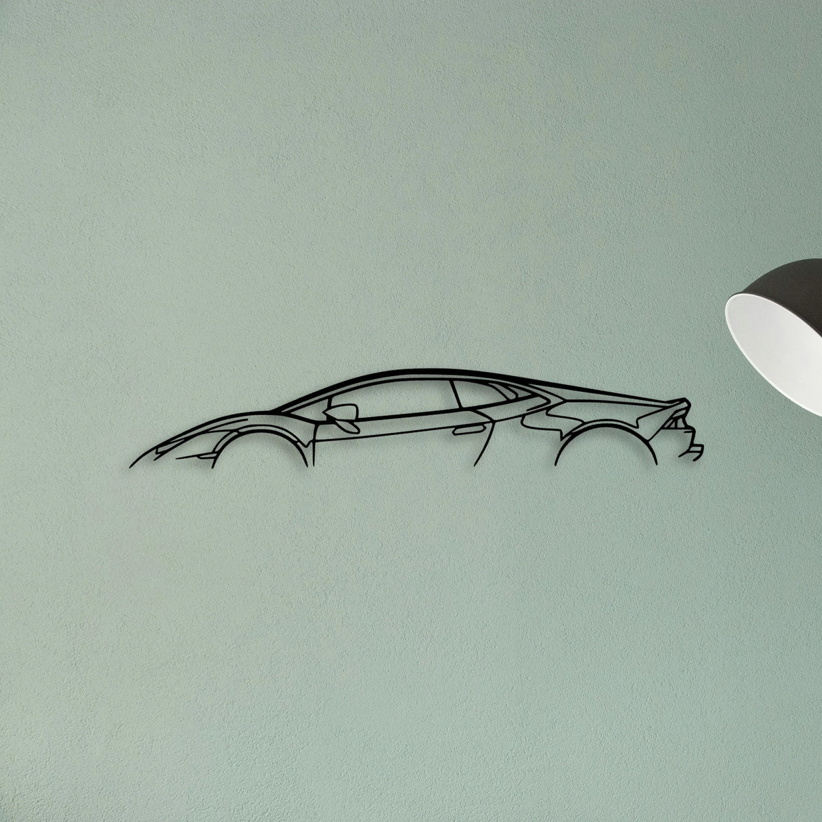 Huracan EVO 2021 Classic Silhouette Metal Wall Art - Tinvibe