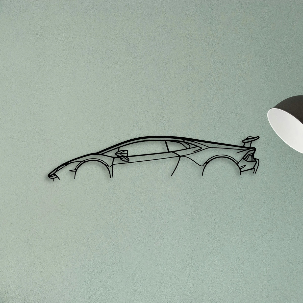Huracan Performante 2018 Classic Silhouette Metal Wall Art - Tinvibe
