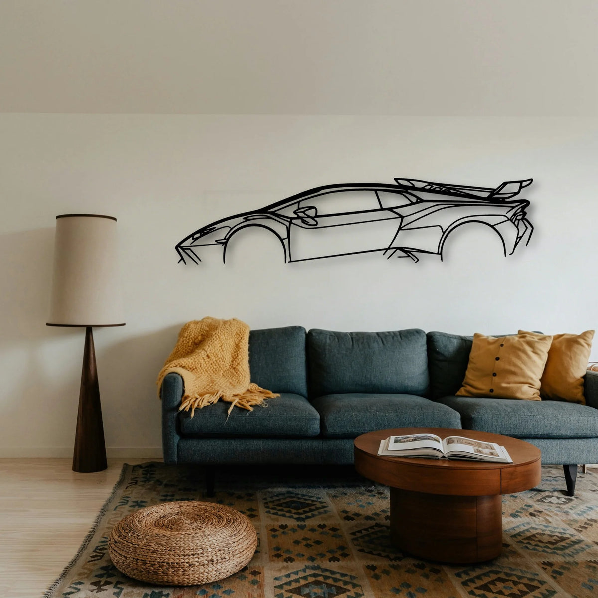 Huracan STO Classic Silhouette Metal Wall Art - Tinvibe