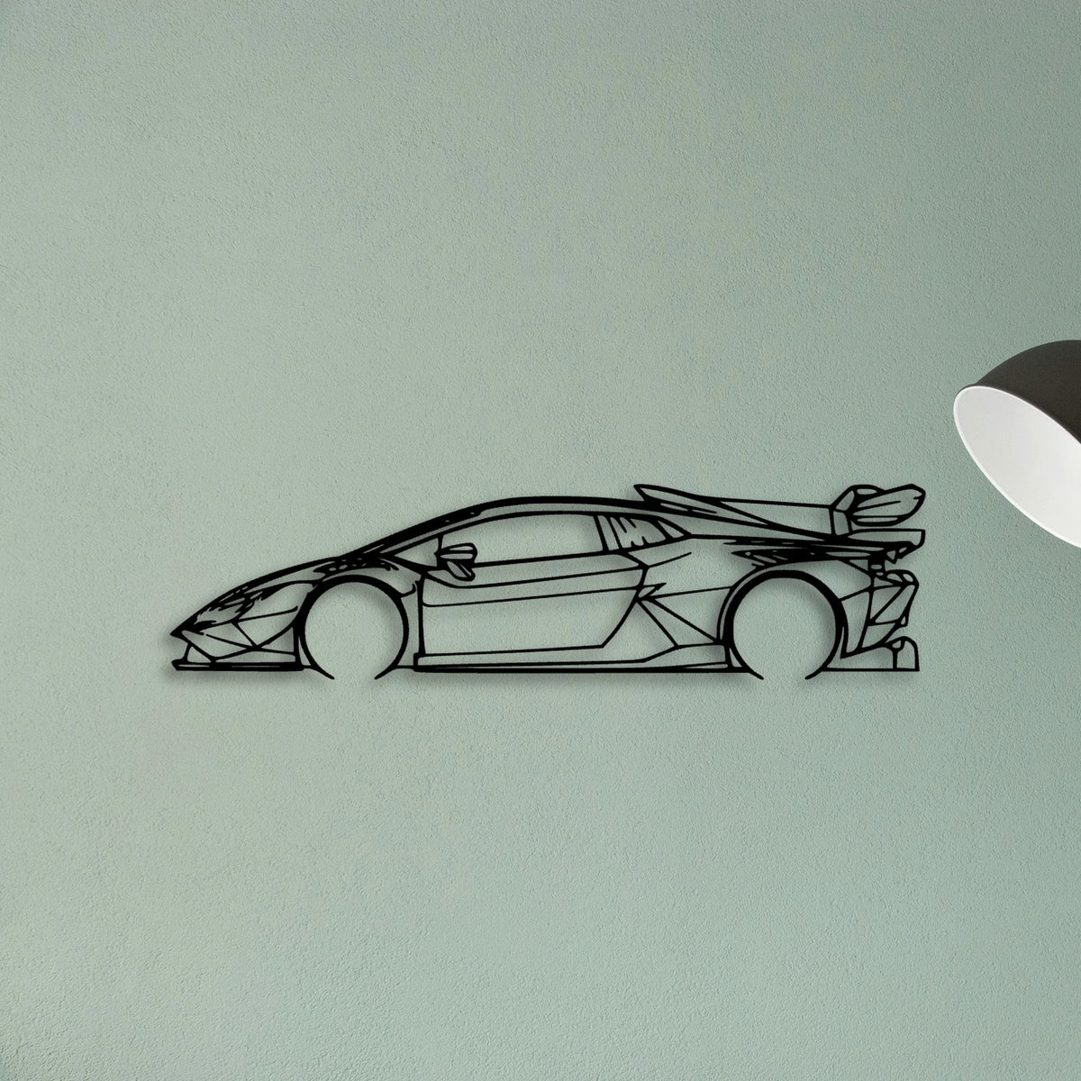 Huracan Super Trofeo EVO2 Classic Silhouette Metal Wall Art - Tinvibe