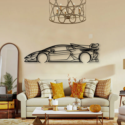 Huracan Super Trofeo EVO2 Classic Silhouette Metal Wall Art - Tinvibe