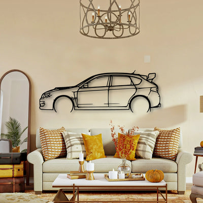 Impreza WRX 2013 Classic Silhouette Metal Wall Art - Tinvibe