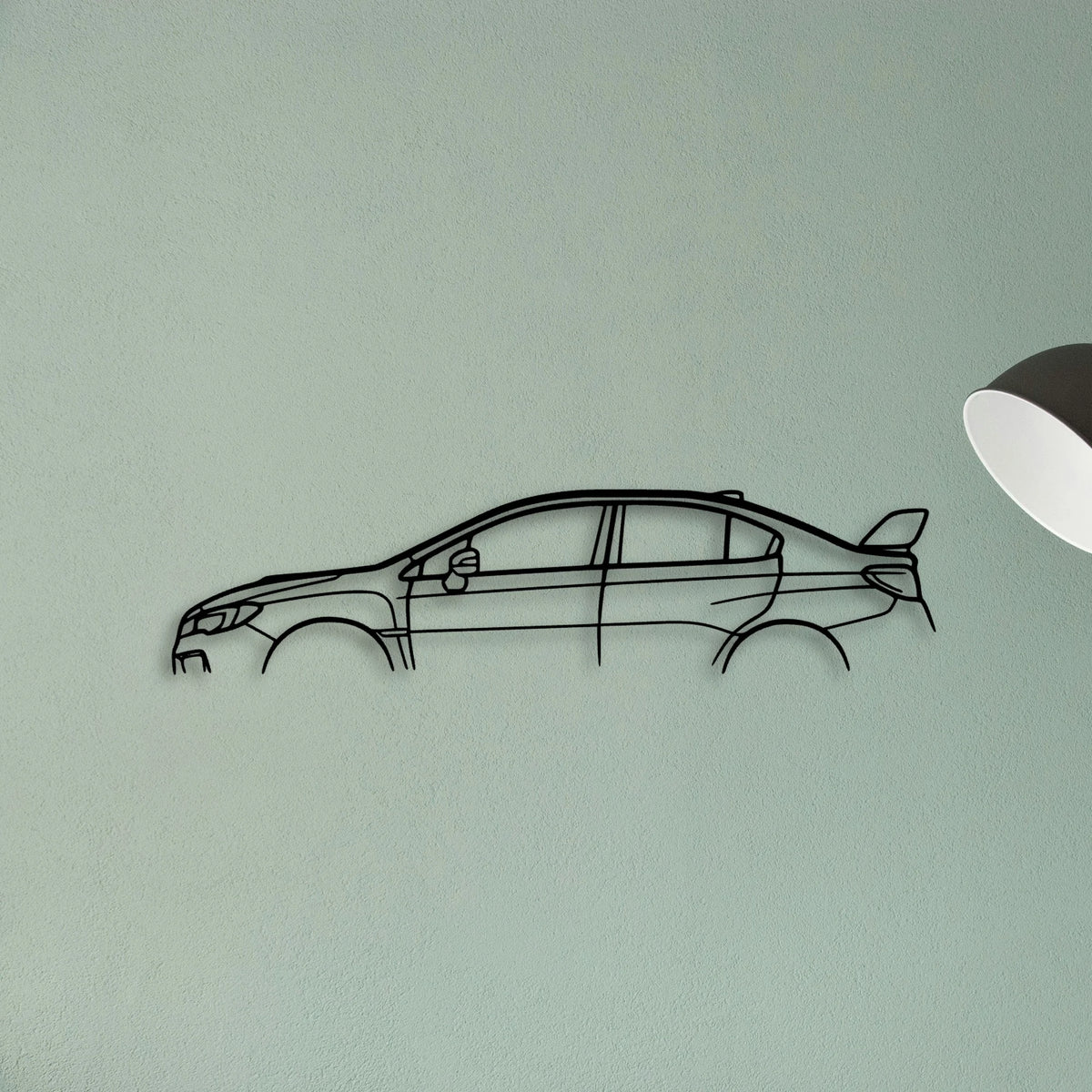 Impreza WRX STI VA Classic Silhouette Metal Wall Art - Tinvibe
