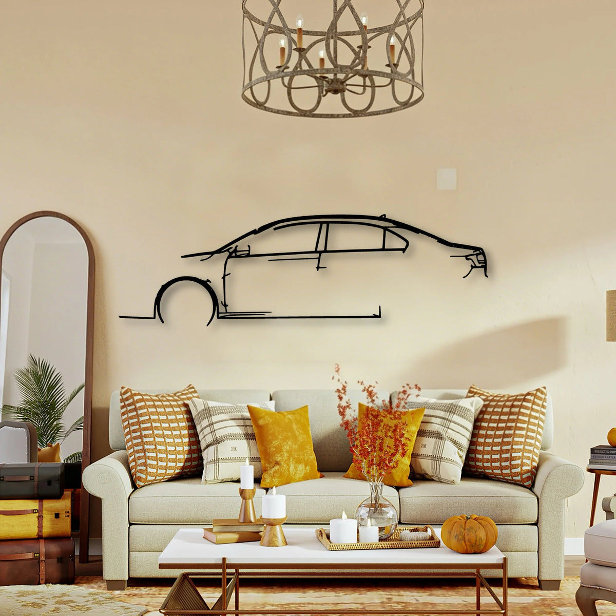 Jetta 2017 Classic Silhouette Metal Wall Art - Tinvibe