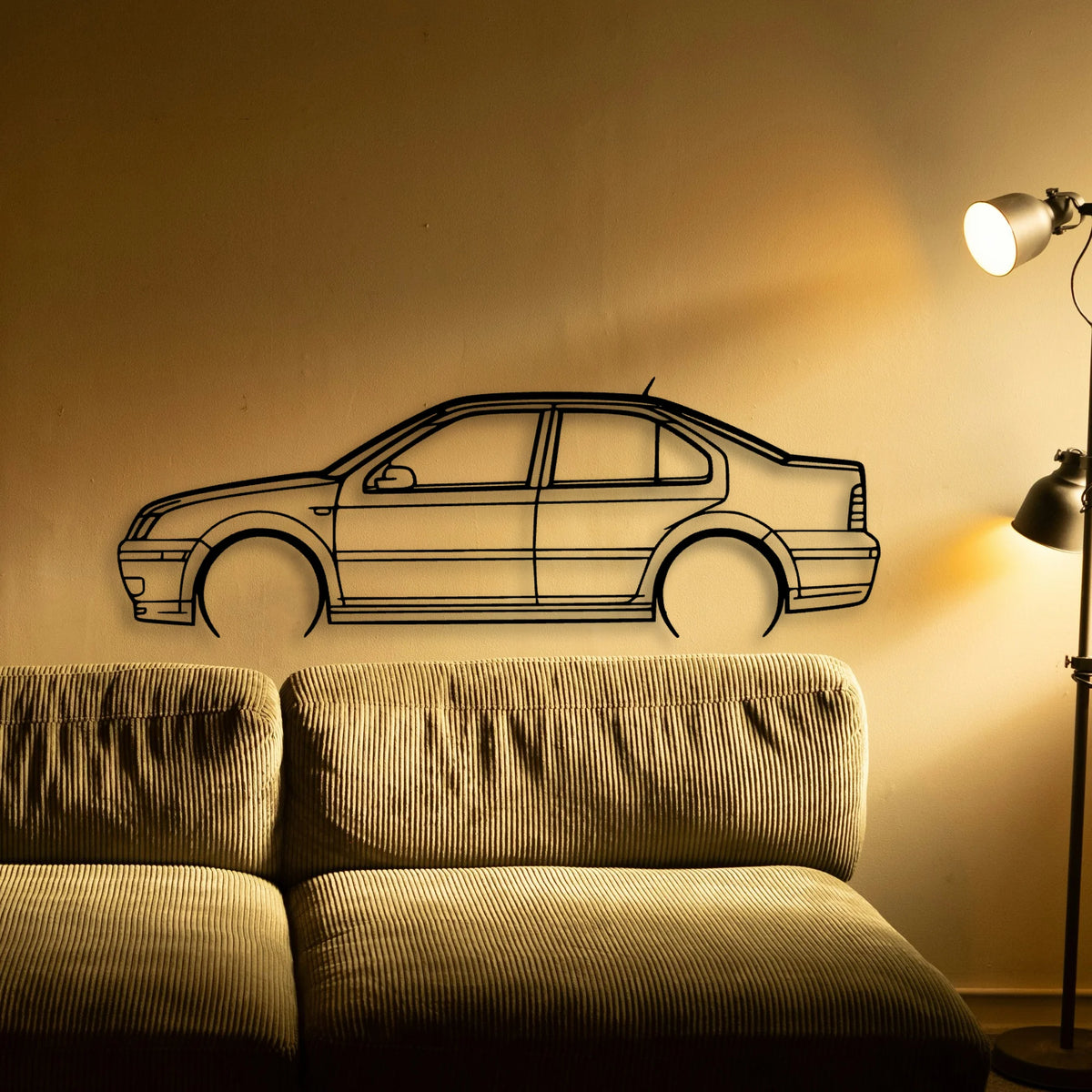 Jetta GLI 2004 Classic Silhouette Metal Wall Art - Tinvibe