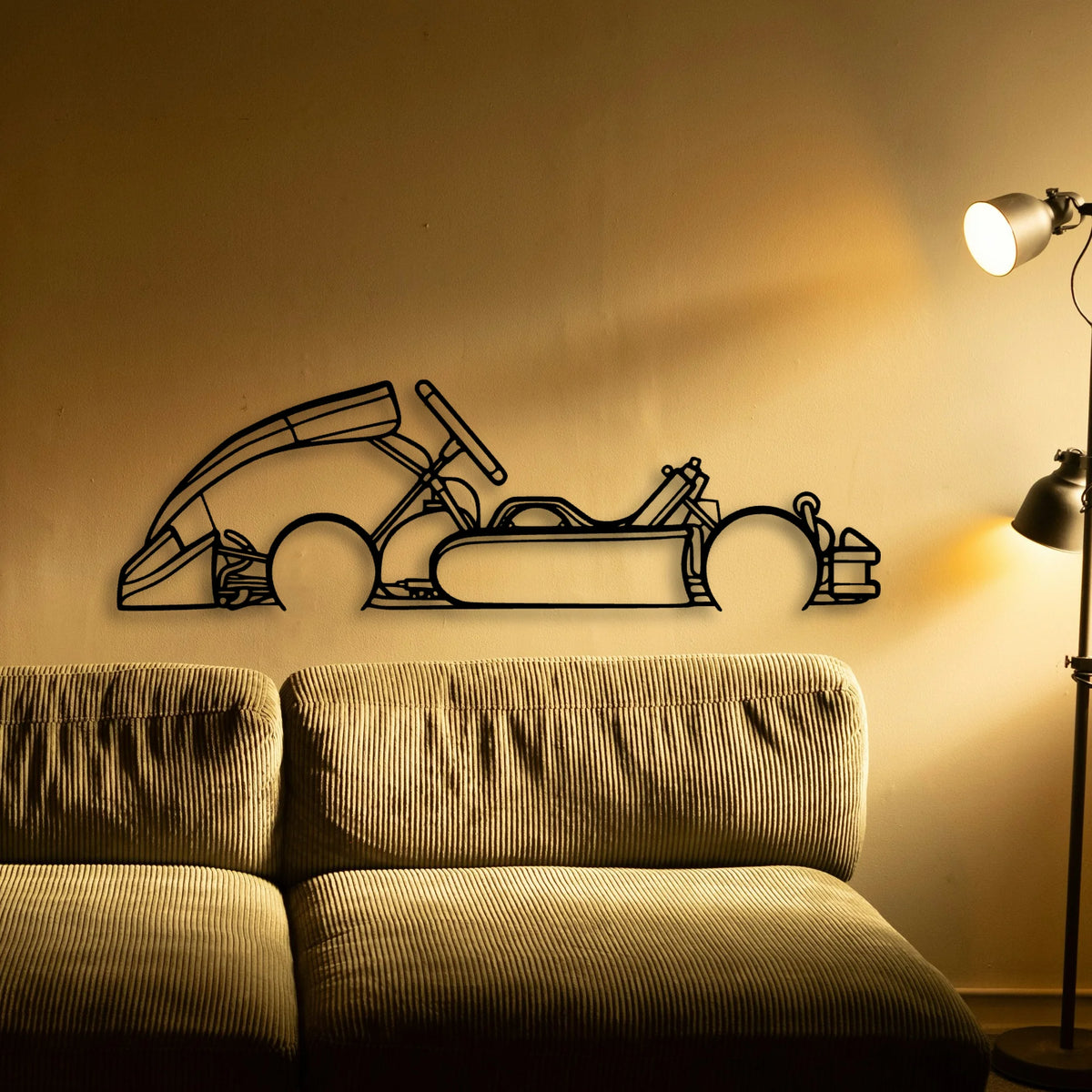 Junior Kart Classic Silhouette Metal Wall Art - Tinvibe