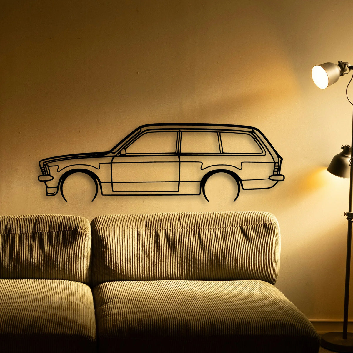 Kadett C 1978 Classic Silhouette Metal Wall Art - Tinvibe