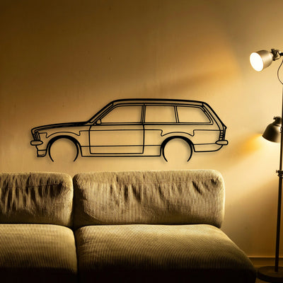 Kadett C 1978 Classic Silhouette Metal Wall Art - Tinvibe