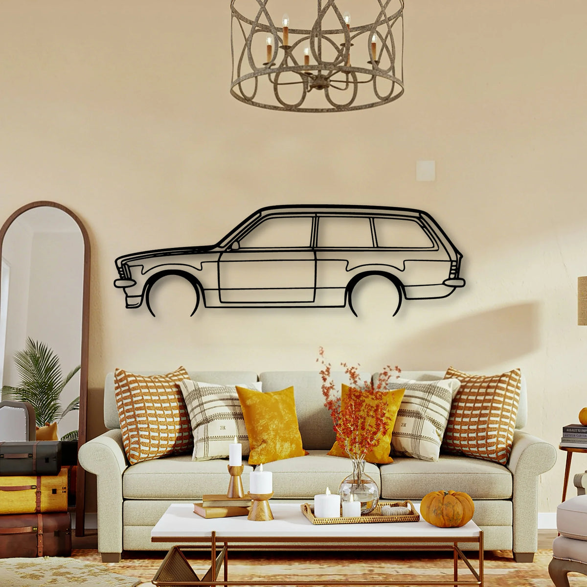 Kadett C 1978 Classic Silhouette Metal Wall Art - Tinvibe