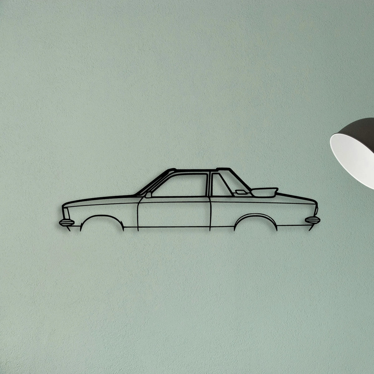 Kadett C Aero 1978 Classic Silhouette Metal Wall Art - Tinvibe