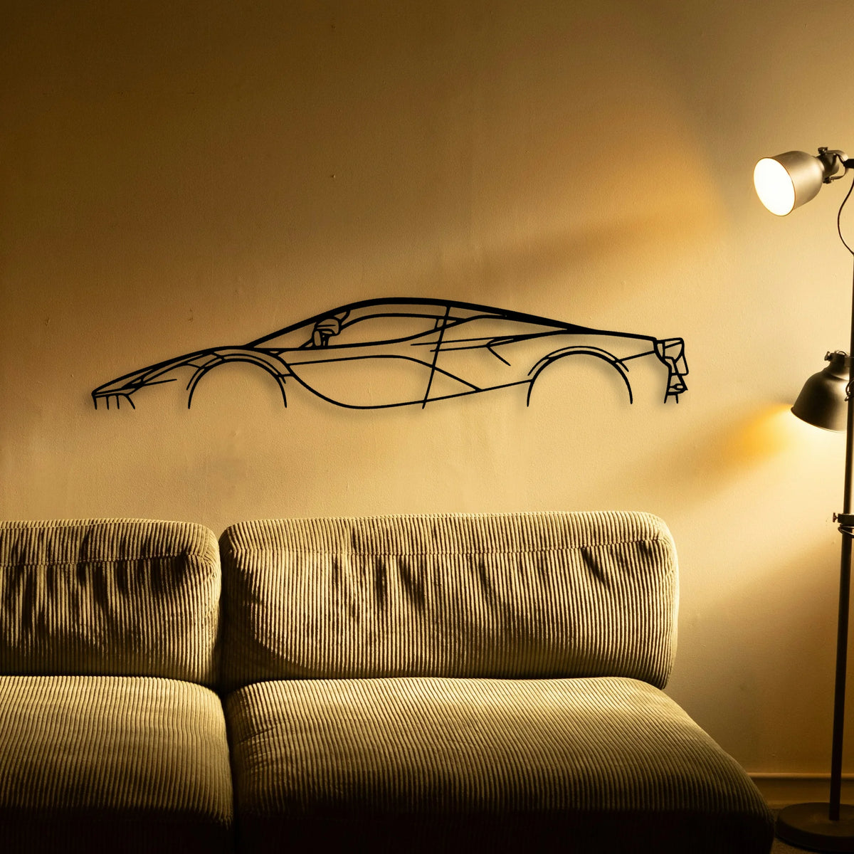 LA 3 Classic Silhouette Metal Wall Art - Tinvibe