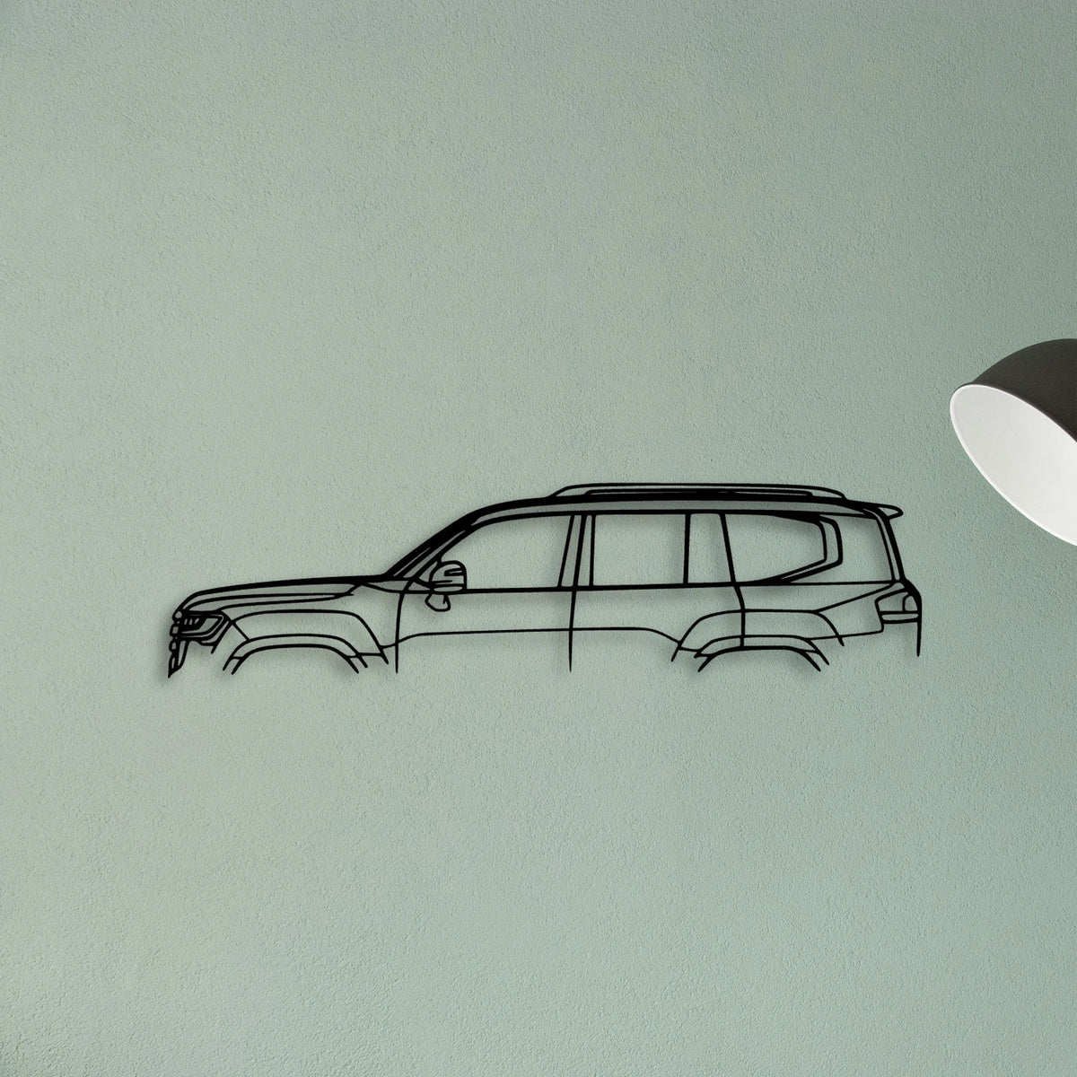 Land Cruiser 300VX 2022 Classic Silhouette Metal Wall Art - Tinvibe