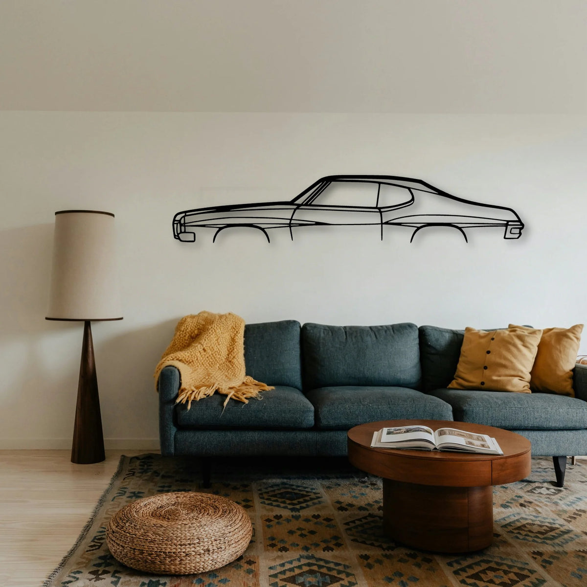 Lemans 1970 Classic Silhouette Metal Wall Art - Tinvibe