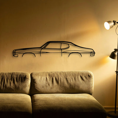 Lemans 1970 Classic Silhouette Metal Wall Art - Tinvibe