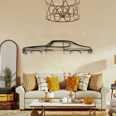 Lemans 1970 Classic Silhouette Metal Wall Art - Tinvibe