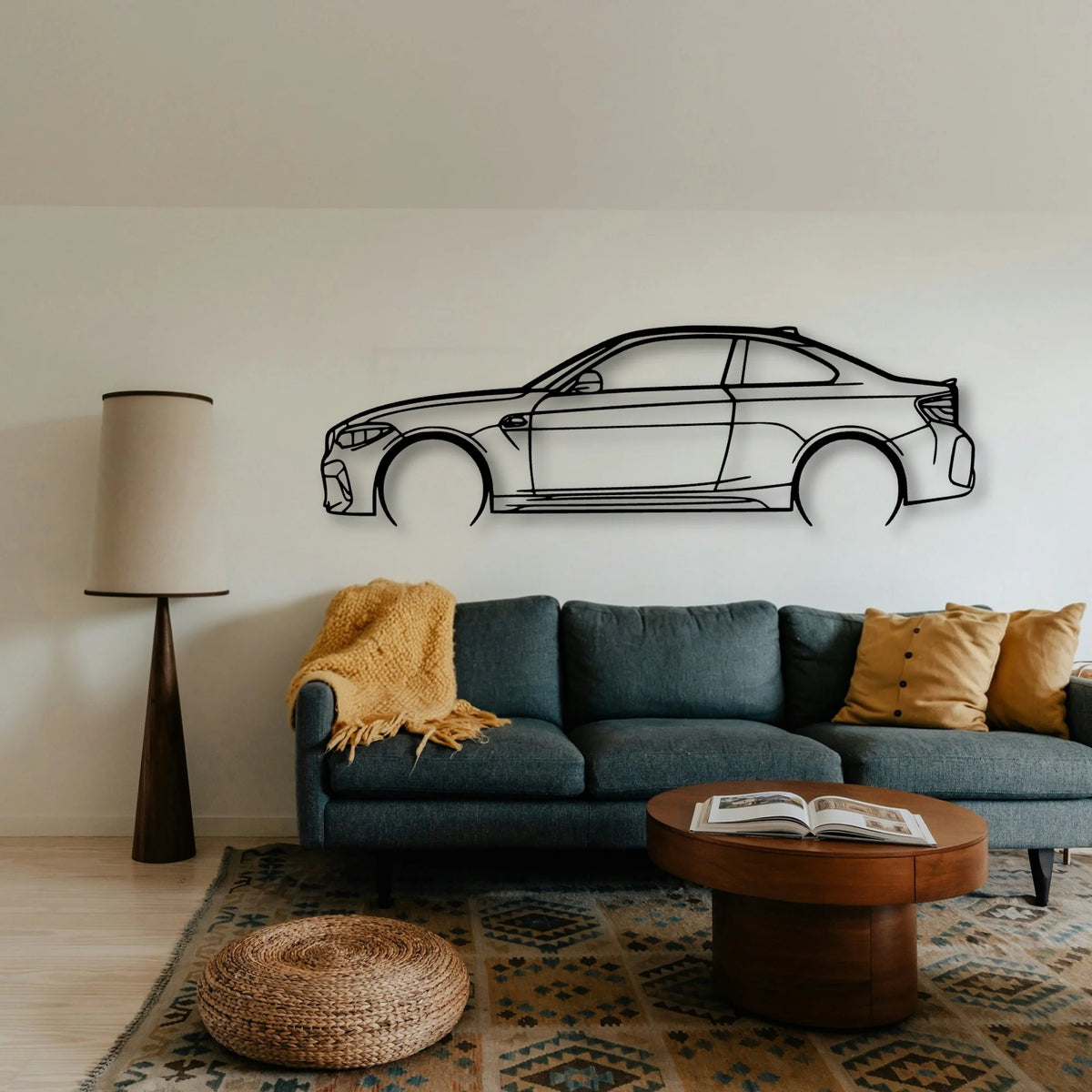 M2 F87 Comp 2018 Classic Silhouette Metal Wall Art - Tinvibe