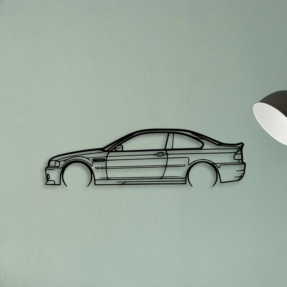 M3 E46 CSL 2 Classic Silhouette Metal Wall Art - Tinvibe