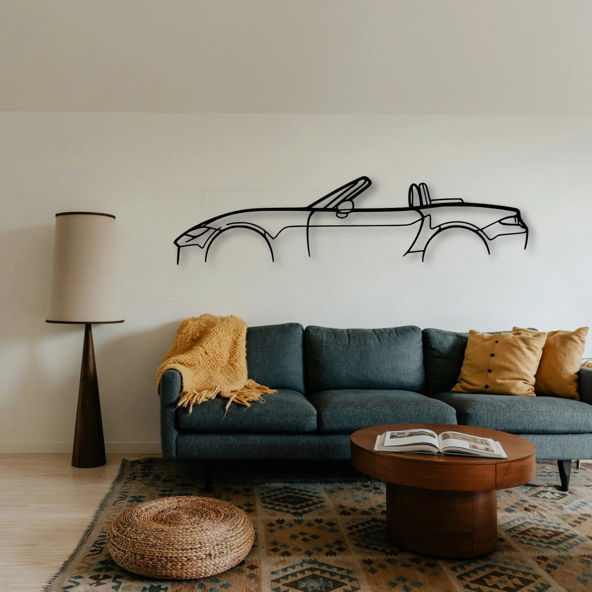MX 5 ND Classic Silhouette Metal Wall Art - Tinvibe