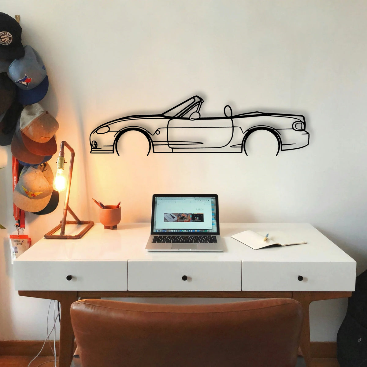 MX 5 NB Classic Silhouette Metal Wall Art - Tinvibe
