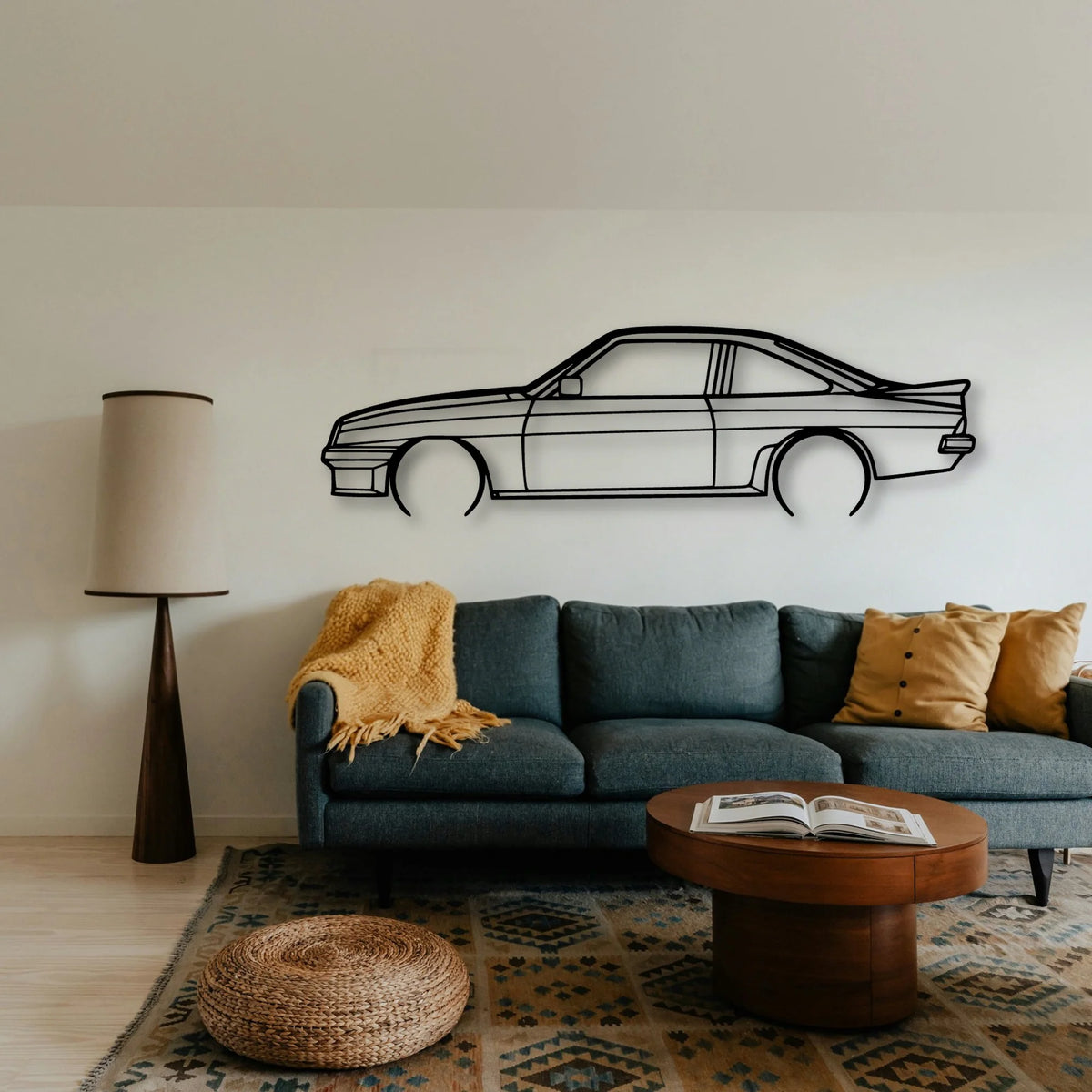 Manta GTE 1987 Classic Silhouette Metal Wall Art - Tinvibe