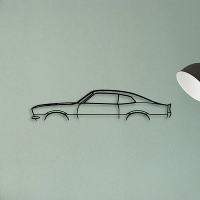 Maverick 1970 2 Classic Silhouette Metal Wall Art - Tinvibe