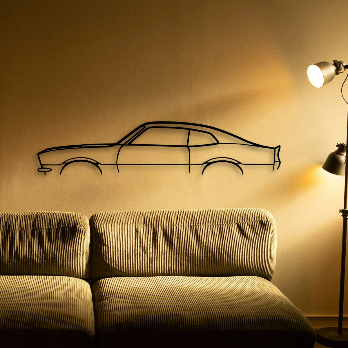 Maverick 1970 2 Classic Silhouette Metal Wall Art - Tinvibe