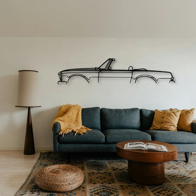 Mercedes SL Pagoda Classic Silhouette Metal Wall Art - Tinvibe