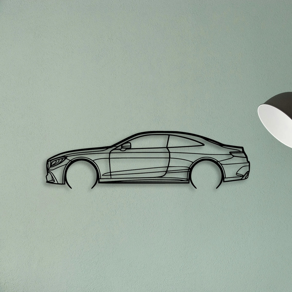 Mercedes S63 Coupe 2 Classic Silhouette Metal Wall Art - Tinvibe