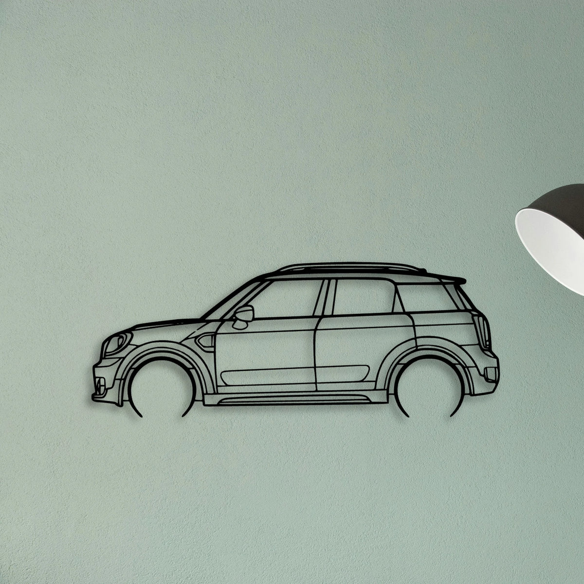 Mini Countryman 2018 Classic Silhouette Metal Wall Art - Tinvibe