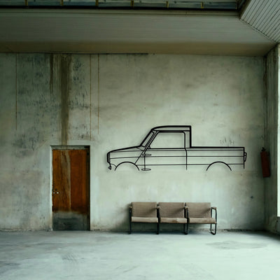 Mini Pickup Classic Silhouette Metal Wall Art - Tinvibe