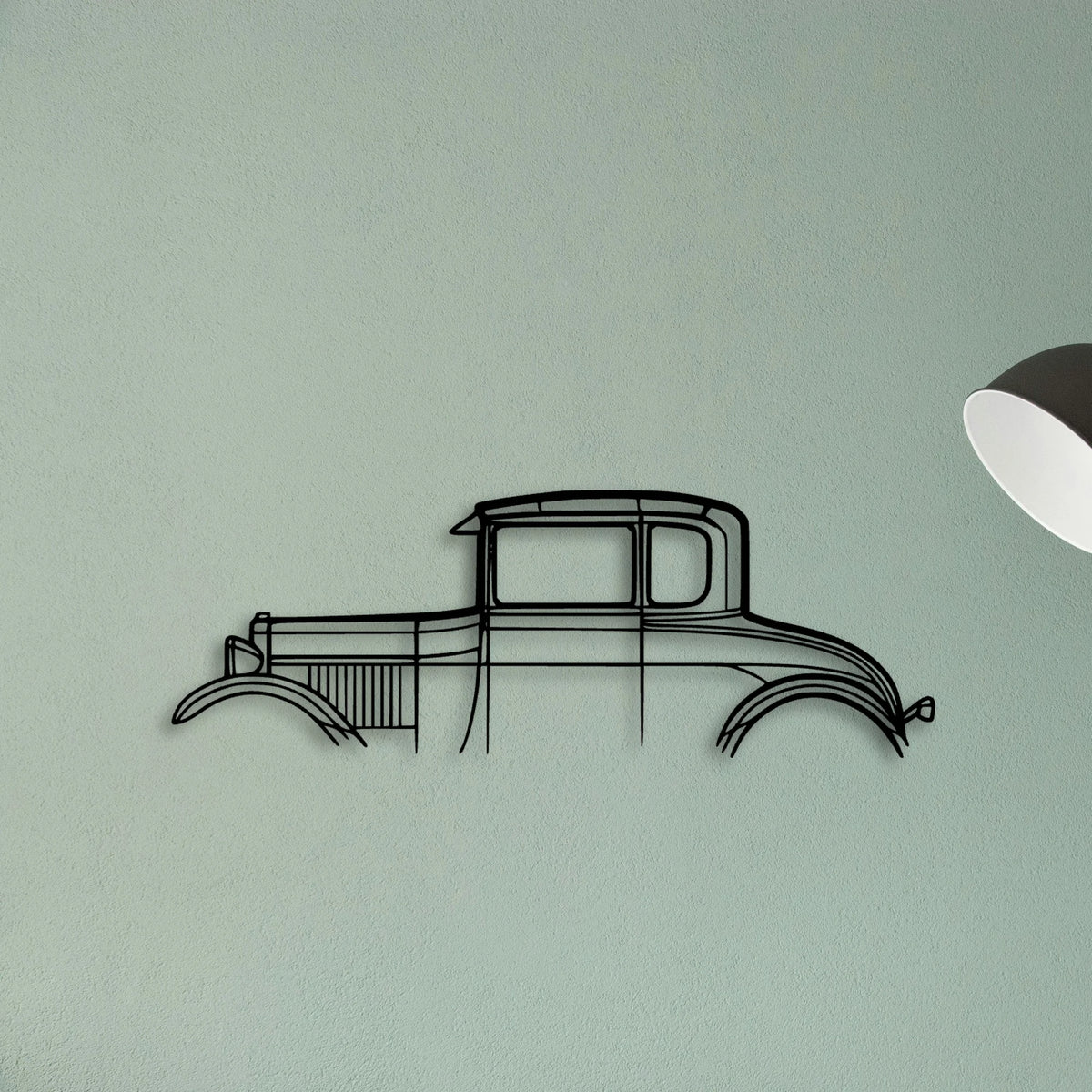 Model A Special Coupe 1928 Classic Silhouette Metal Wall Art - Tinvibe
