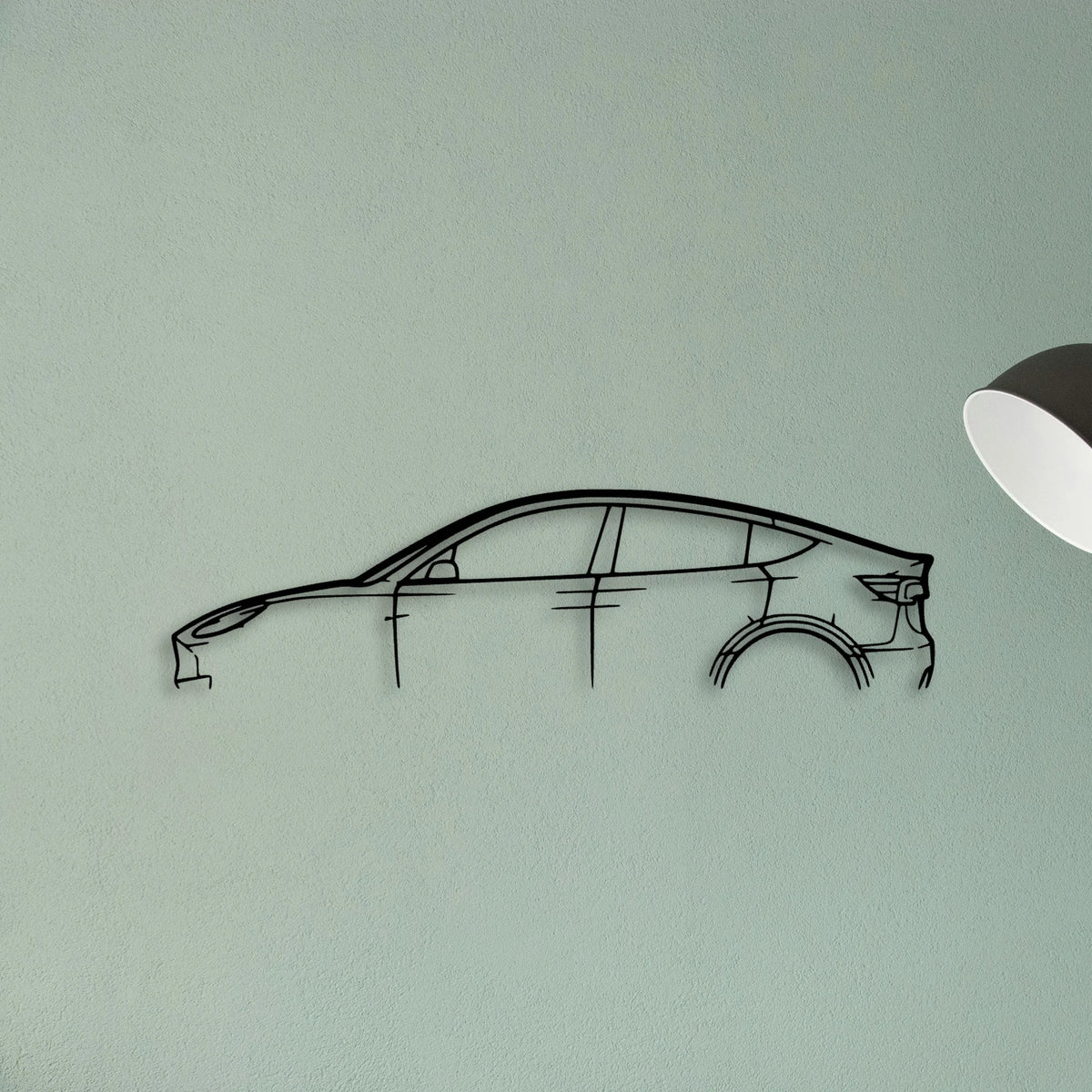 Model Y Classic Silhouette Metal Wall Art - Tinvibe